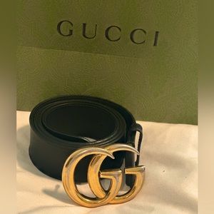 Gucci marmont belt 1.5 inches width size 90